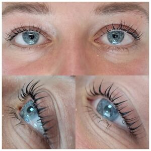 Lashlifting voor en na